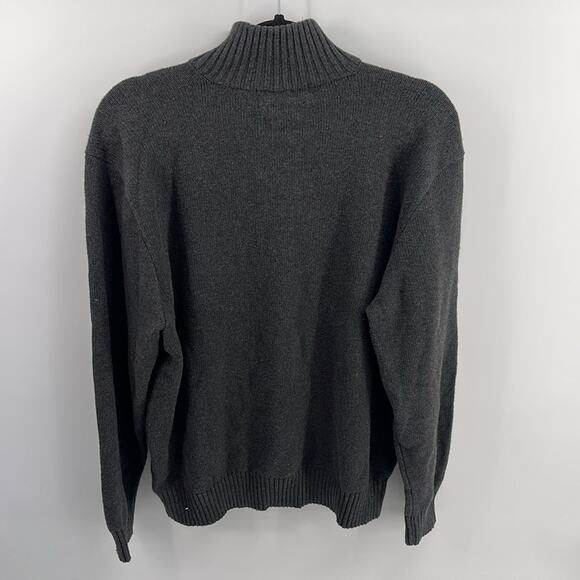 Polo Ralph Lauren 100% cotton mock neck 1/4 button up heavy weight knit sweater - Picture 6 of 6
